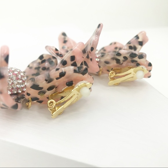 LELE SADOUGHI | Crystal Lily Earrings Pink Leopard - Picture 5 of 7